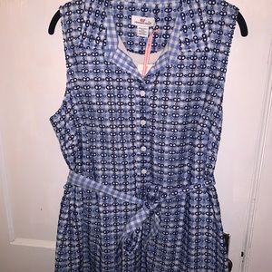 Vineyard Vines Ripple Eyelet Gingham Dress